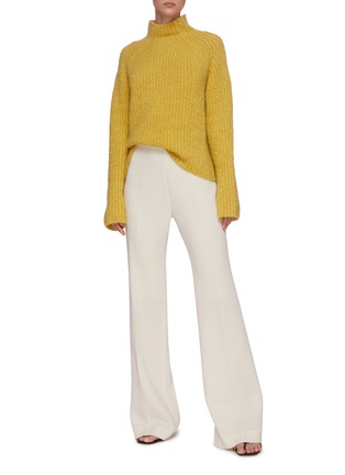 Figure View - Click To Enlarge - PETAR PETROV - Boucle turtleneck cropped sweater