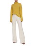 Figure View - Click To Enlarge - PETAR PETROV - Boucle turtleneck cropped sweater