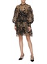 Figure View - Click To Enlarge - ZIMMERMANN - 'Ladybeetle Fortune' graphic embroidered tulle mini dress