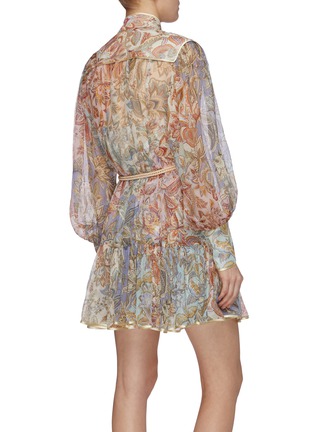 Back View - Click To Enlarge - ZIMMERMANN - 'Lucky Bound' paisley floral print silk mini dress