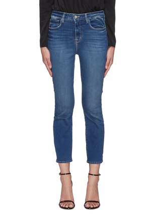 Main View - Click To Enlarge - L'AGENCE - 'Nadia' kick flare crop jeans