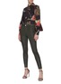 Figure View - Click To Enlarge - L'AGENCE - 'Margot' High Rise Crop Coated Denim Skinny Jeans