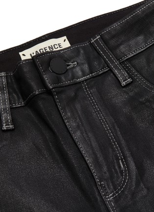  - L'AGENCE - 'MARGOT' Coated Crop Skinny Jeans