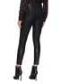 Back View - Click To Enlarge - L'AGENCE - 'MARGOT' Coated Crop Skinny Jeans