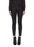Main View - Click To Enlarge - L'AGENCE - 'MARGOT' Coated Crop Skinny Jeans