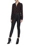 Figure View - Click To Enlarge - L'AGENCE - 'MARGOT' Coated Crop Skinny Jeans