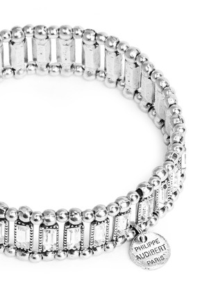 Detail View - Click To Enlarge - PHILIPPE AUDIBERT - 'Titia' baguette cut crystal elastic bracelet
