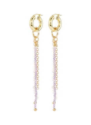 Main View - Click To Enlarge - GAVIRIA - Island Disco agate river pearl 18k gold plated silver drop earrings