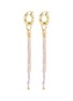 Main View - Click To Enlarge - GAVIRIA - Island Disco agate river pearl 18k gold plated silver drop earrings