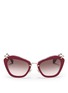 Main View - Click To Enlarge - MIU MIU - 'Noir' glitter cat eye acetate sunglasses