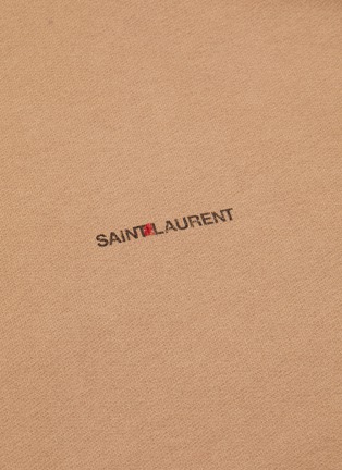  - SAINT LAURENT - 'Rive Gauche' logo embroidered oversized hoodie