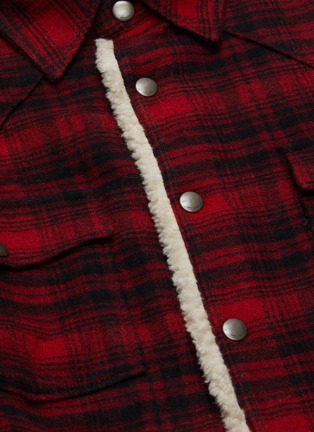  - SAINT LAURENT - Check plaid shearling lining shirt jacket
