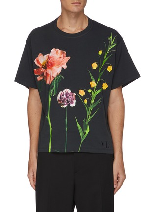 Main View - Click To Enlarge - VALENTINO GARAVANI - Floral print cotton T-shirt