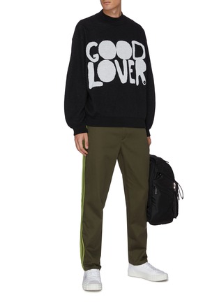 Figure View - Click To Enlarge - VALENTINO GARAVANI - 'Good Lover' contrast patch wool jacquard sweater