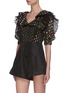 Front View - Click To Enlarge - SELF-PORTRAIT - Dotted fil-coupé belted playsuit