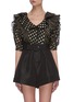 Main View - Click To Enlarge - SELF-PORTRAIT - Dotted fil-coupé belted playsuit