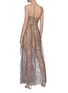 Back View - Click To Enlarge - SELF-PORTRAIT - Leaf sequin embellished ruffle maxi dress