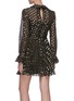 Back View - Click To Enlarge - SELF-PORTRAIT - Dotted fil-coupé ruched waist mini dress