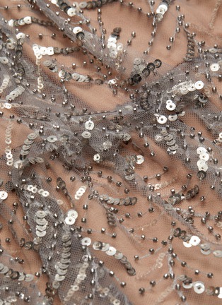 Detail View - Click To Enlarge - SELF-PORTRAIT - Leaf sequin embellished mini dress