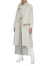 Figure View - Click To Enlarge - THE KEIJI - Layered scarf collar coat