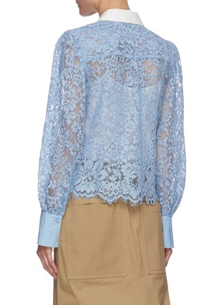 Back View - Click To Enlarge - SELF-PORTRAIT - Corded lace collar top