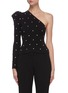 Main View - Click To Enlarge - SELF-PORTRAIT - One shoulder diamante embellished knit top