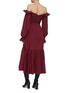Back View - Click To Enlarge - SELF-PORTRAIT - 'Berry' off shoulder balloon sleeve taffeta dress
