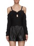 Main View - Click To Enlarge - SELF-PORTRAIT - Drape sleeve tailored bow crop top