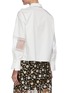 Back View - Click To Enlarge - SELF-PORTRAIT - Contrast neck tie lace panel ruffle shirt