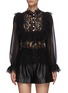 Main View - Click To Enlarge - SELF-PORTRAIT - Fine corded lace ruffle top