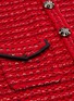 Detail View - Click To Enlarge - SELF-PORTRAIT - Floral diamante button mélange wool knit dress