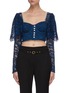 Main View - Click To Enlarge - SELF-PORTRAIT - Lace long sleeve crop top