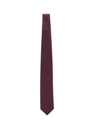 Figure View - Click To Enlarge - STEFANOBIGI MILANO - Square and dot embroidered silk tie