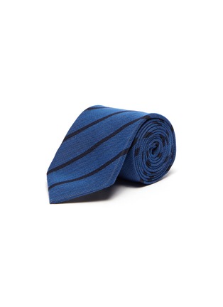 Main View - Click To Enlarge - STEFANOBIGI MILANO - Stripe silk wool blend tie