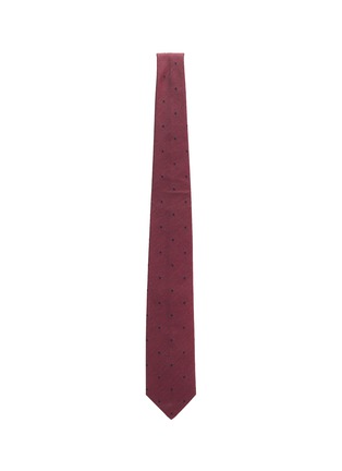 Figure View - Click To Enlarge - STEFANOBIGI MILANO - Polka dot embroidered silk tie