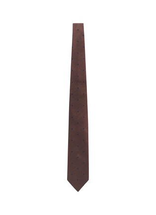 Figure View - Click To Enlarge - STEFANOBIGI MILANO - Polka dot embroidered silk tie