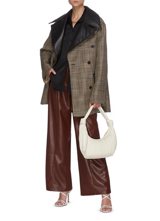 Figure View - Click To Enlarge - NANUSHKA - 'Tommi' wide lapel houndstooth tweed coat