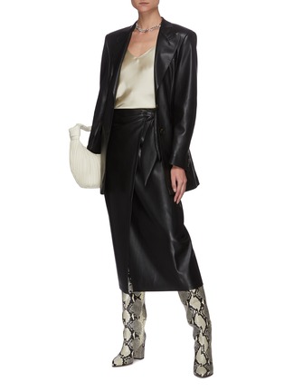Figure View - Click To Enlarge - NANUSHKA - 'Amas' vegan leather midi skirt