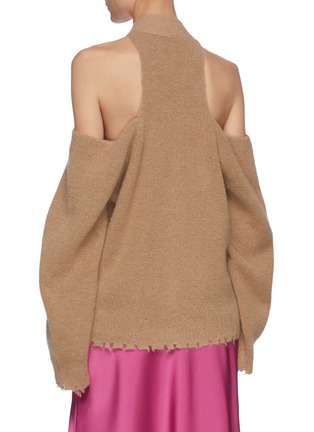 Back View - Click To Enlarge - NANUSHKA - 'Hee' cold shoulder knit cardigan