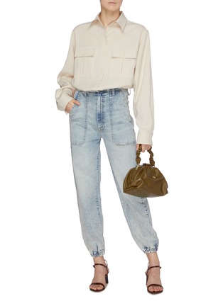 Figure View - Click To Enlarge - MOTHER - 'The Wrapper Patch Springy Ankle' balloon jeans