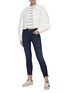 Figure View - Click To Enlarge - MOTHER - 'The Looker MR' Frayed dark wash skinny jeans