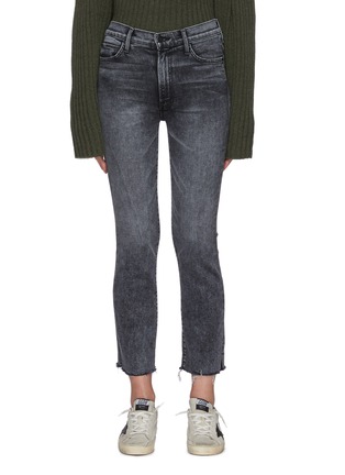 Main View - Click To Enlarge - MOTHER - 'The Rascal' mineral washed slit hem cropped jeans