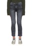 Main View - Click To Enlarge - MOTHER - 'The Rascal' mineral washed slit hem cropped jeans