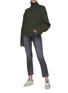 Figure View - Click To Enlarge - MOTHER - 'The Rascal' mineral washed slit hem cropped jeans
