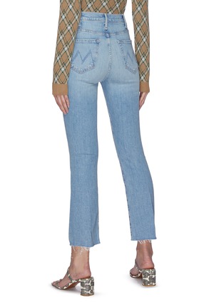 Back View - Click To Enlarge - MOTHER - 'The Hustler' Ankle Fray Crop Flared Denim Jeans