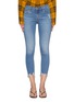 Main View - Click To Enlarge - J BRAND - Rip Step Hem Mid Rise Stretch Skinny Jeans