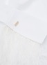  - HELLESSY - 'Tatiana' feather trimmed cuff cotton blend shirt