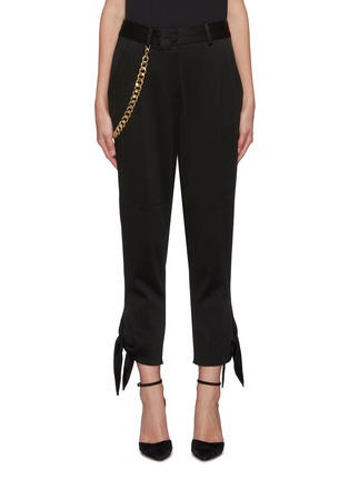 Main View - Click To Enlarge - HELLESSY - 'Donker' chain detail tied cuff pants