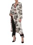 Figure View - Click To Enlarge - HELLESSY - 'Lobb' tiger pattern long sleeve fil coupé wrap dress