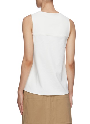 Back View - Click To Enlarge - TIBI - Chalky drape snap flap tank top